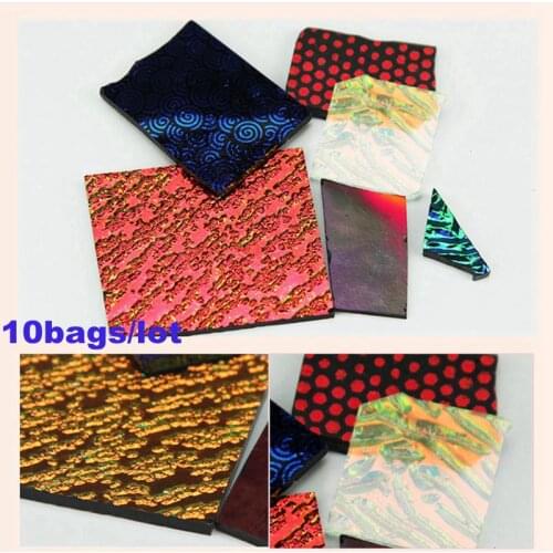 Wholesale 10bags/lot High Quality COE90 Dichoric Glass For Glass Jewelry In Extral Large Glass Kiln