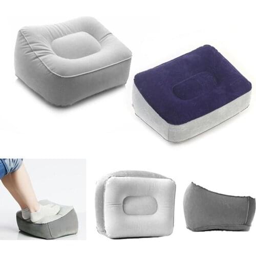 Portable Inflatable Foot Rest Pillow Household Cushion PVC Air Travel Office Home Leg Up Footrest Ottoman Relaxing Feet Tool