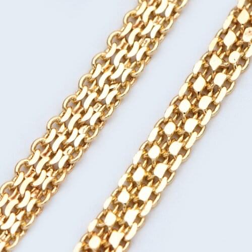 Gold plated Brass Chain,Wholesale Craft Supplies, Jewelry Supplie (#LK-323)/ 1 Meter=3.3 ft