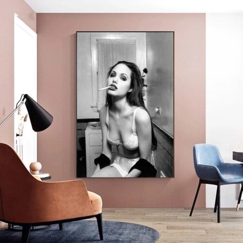 Angelina Jolie Sexy Poster Actor Star Canvas Print Art Wall Painting Home Decoration (No Frame)