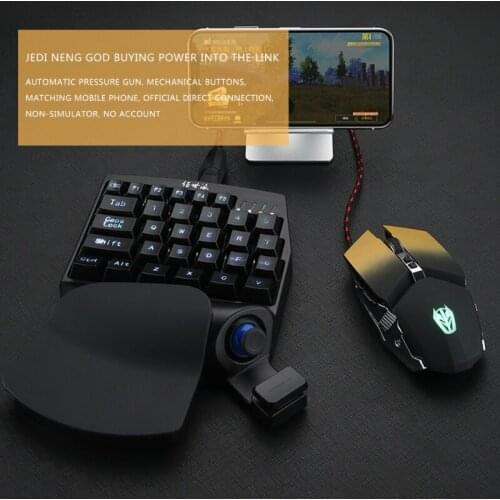 Wired Gaming Keyboard Mechanical Left-Hand Key Board Automatic Pressure Rocker