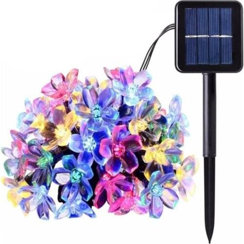 7M/5M Solar String Christmas Lights Outdoor 23ft 50/20LED 8Mode Waterproof Flower Garden Blossom Lighting Party Home Decoration