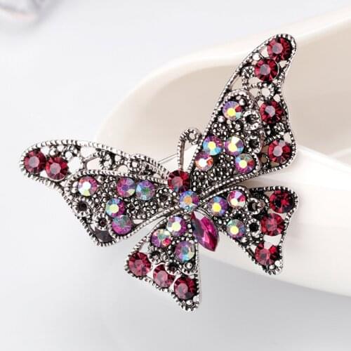 Crystal Brooch Pins For Women Dragonfly Butterfly Brooches Jewelry Fashion Wedding Party Best Gift