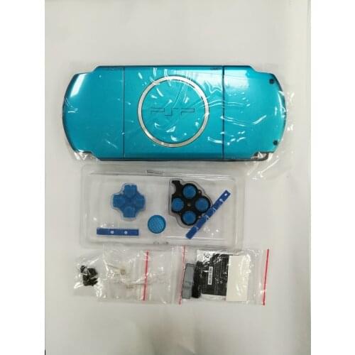 Blue Full Housing Shell Faceplate Case Repair Replacement for Sony PSP 3000 Console Shell With Buttons + Screw