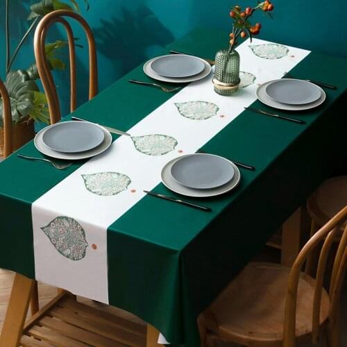 Waterproof Linen Tablecloth Cotton Solid Color Hotel Picnic Table Rectangular Table Covers Home Dining Tea Table Decoration Tool