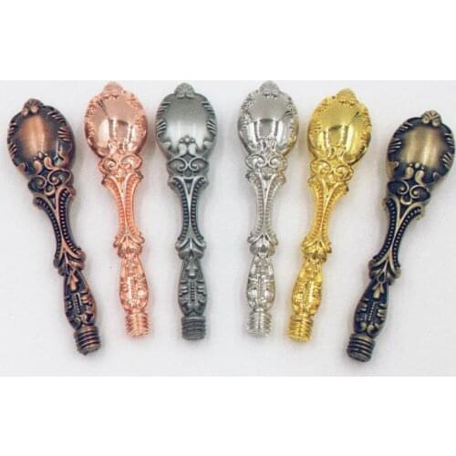 100pcs Retro Antique Plant Metal Sealing Wax Stamp Metal Handle Ancient DIY Craft Envelop Wax Seal Stamp Handle SN3353