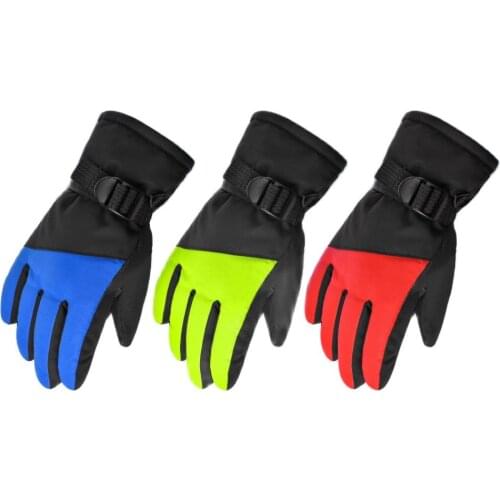 Winter new ski gloves 5-10 years old children outdoor skating, playing snow, water-repellent and warm ski gloves