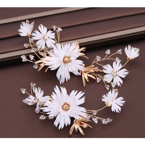 Golden Hair Claws Wedding Accessories New Flower Hairpin Sunflower Headdress Party Childrens Performance Headwear One Pair Hot