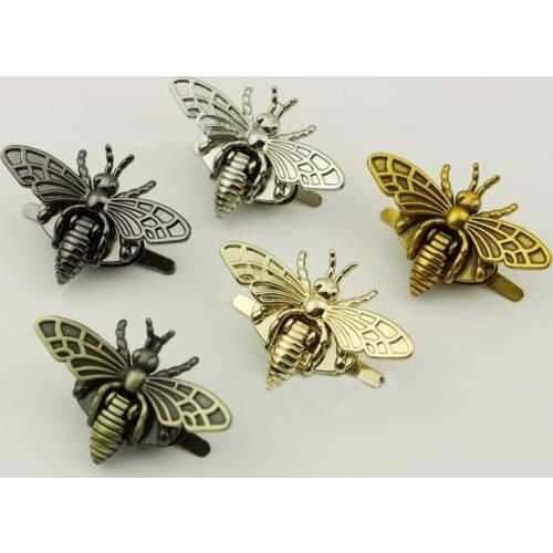 10 Pieces bee light gold antique gold die-cast twist mortise lock bag handbag lock buckle luggage hardware