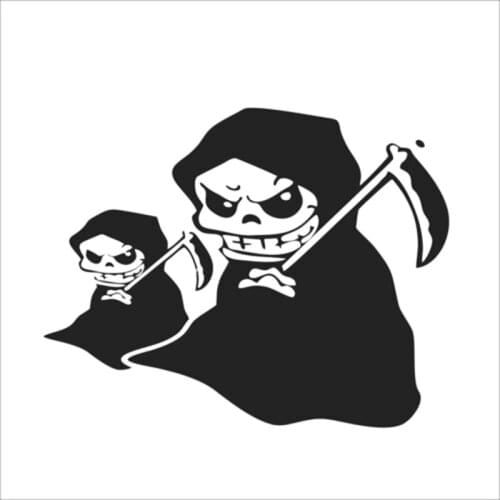 15*12cm Graphics Cool Skull Ghost Vinyl Car Truck Window Decal Sticker Helmet Decor Novelty JDM Drift Vinyl Decal