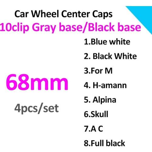 4pcs 68MM 10 claw car emblem badge cover Car Wheel Rim Emblems Cover Auto Wheel hub Caps for E60 E90 F10 F30 F15 E63 E64 E65 E86