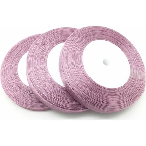 50Yards/roll 3/8" 10mm Pale Mauve Organza Ribbon Bow Hair Wedding Christmas Decoration Lace Crafts