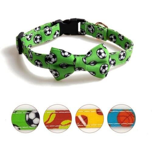 Puppy Pug Accessories Free Personalized Dog ID Tags Beagle Chihuahua Ball Pattern Leash Custom Dog Collar for Large Small Dogs