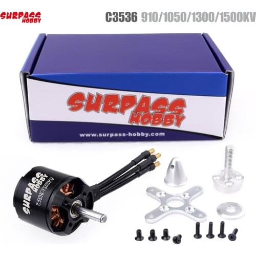SURPASS HOBBY 2814 C3536 910KV 1050KV 1300KV 1500KV 14 Poles Brushless Motor for RC Airplane Fixed-wing Glider Aircraft