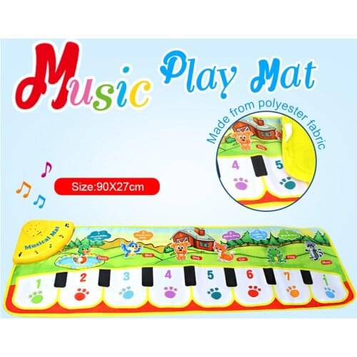 90x27cm Baby Musical Paly Mat With Animal Voice Sound Adjustable Toy Musical Instruments Children Educational Toy Gift For Kids