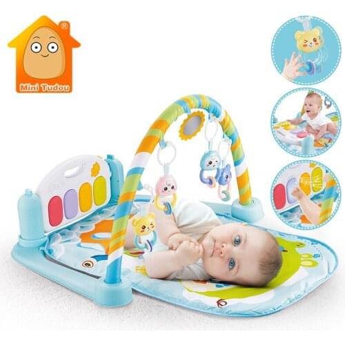 Baby Musical Gym Play Mat Soft Lighting Music Fitness Crawling Piano Activity Rug Early Educational Toys For Infants 0 24 Months