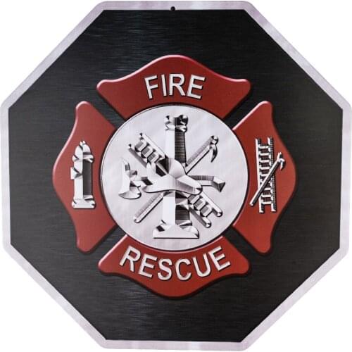 DL-Decor Signs Fire Rescue Wholesale Metal Novelty outdoor/indoor Sign