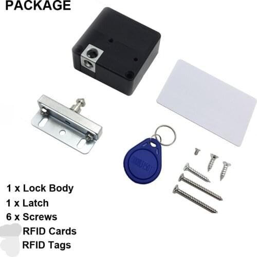 Free Shipping Black Electronic Invisible Digital 13.56mhz Rfid Keyless Hidden Cabinet Locker Lock
