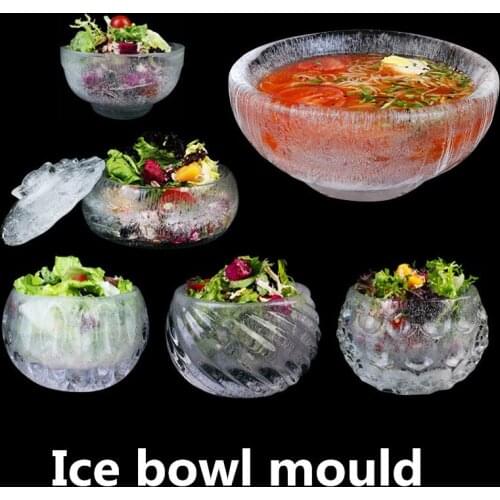 Sashimi sushi seafood keep cold bowl plate tray mold mould decorative icicle moon dry ice creative hot pot plate carving mold