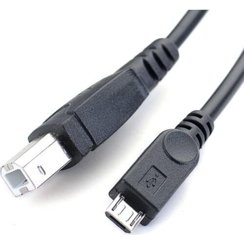 1m 3.2ft Micro USB Male To USB B Type Male Data OTG Cable For Mobile Tablet Printer