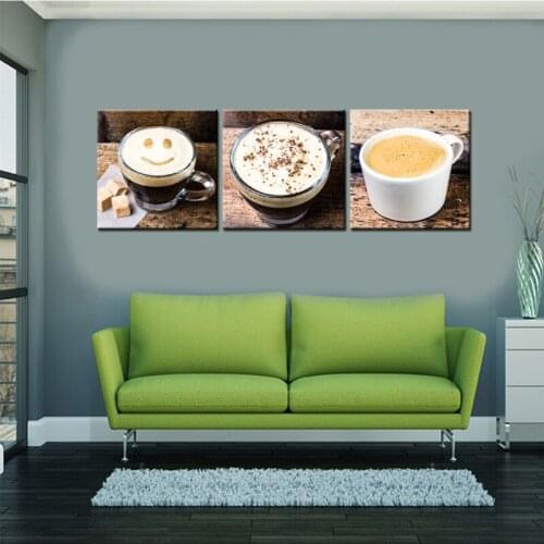 Modular Wall Paintings Brown A Cup Of Coffee Wall Art Painting Pictures Print On Canvas Food The Picture for Home Modern Decor