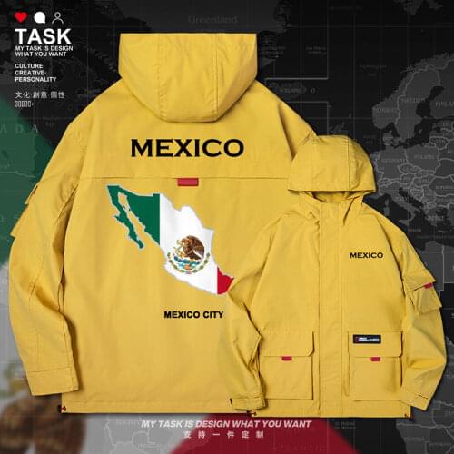 United Mexican States Mexico MEX men jacket hooded map nation flag mens for men trench coat men jackets coat clothes autumn
