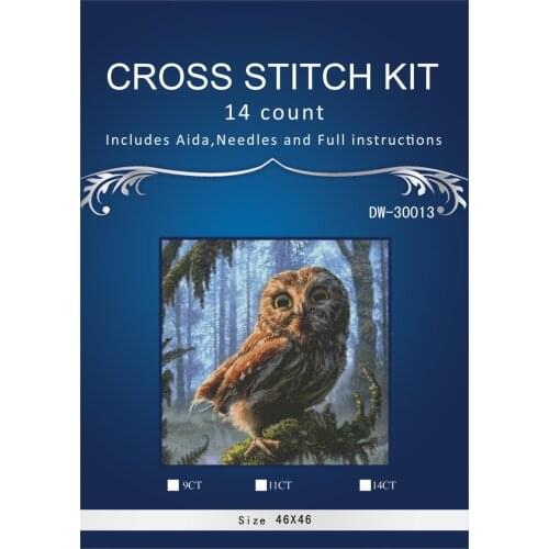 Cross Stitch Embroidery Kits 4CT Owl Animal Tree Cotton Thread Painting DIY Needlework DMC New Year Home Decor
