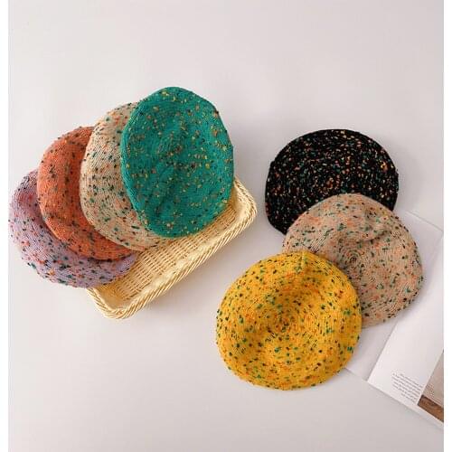 Kids Baby Knitted Beret Caps Toddler Woolen Hat Bonnets Infant Girls Beanie Turban Hat for Spring Autumn Winter