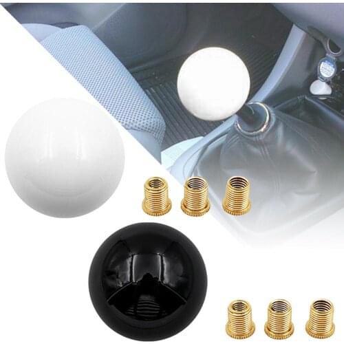 Hot Sale Ball Gear Shift Knob Car Gear Stick Shifter Knobs Gear Lever Head for Most MT Cars, Black/White Dropshipping CSV