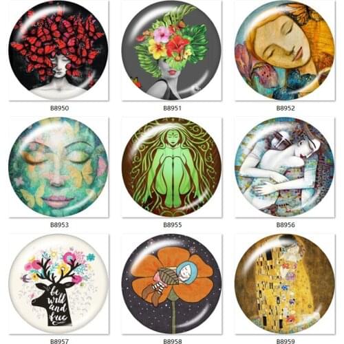 Animal Butterfly Flower Character Art Back Making Finding Glass Cabochon 12mm/18mm/20mm/25mm Round Chunks Photo Demo B8863
