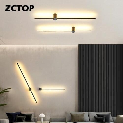 LED Minimalist Wall Lamp Living Room Bedroom Line Wall Light Personality Corridor Aisle Wall Lights Indoor Home Lighting Fixture