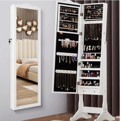 Full-length mirror, jewelry storage cabinet, one-piece wall-mounted mirror, home floor full-length mirror