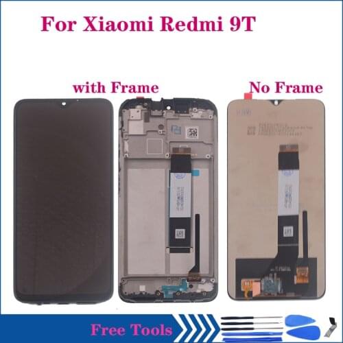 6.53" Original LCD For Redmi 9T LCD Display Touch Screen Panel Digitizer Assembly For Redmi 9T J19S M2010J19SG Screen with frame