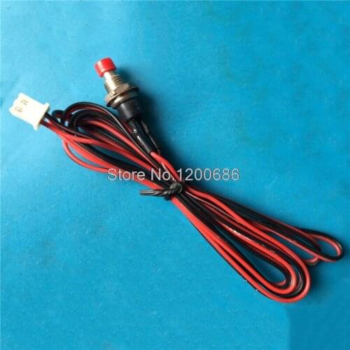 1M 0.75MM2 RED/BLACK WIRE NO PBS-110 ON/OFF Push Button Momentary Push Button Switch Lockless Momentary Switch wire harness