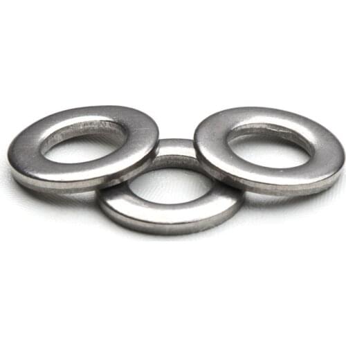 100PCS M6 Stainless Steel Plain Washers Ring Gaskets Flat Washers Screw Gaskets Hardware Accessories