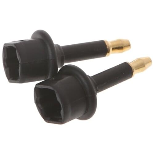 2 Pcs Toslink Female To 3.5mm Male Mini Audio Plug Digital Optical Adapter Converter