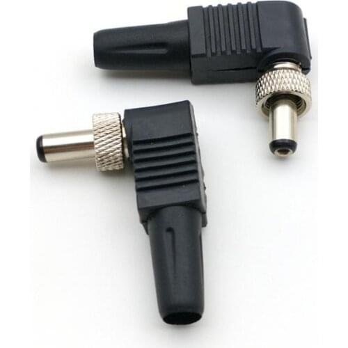 20pcs Lockable 5.5mm x 2.5mm DC Power right angle Plug Panel Mount Connector