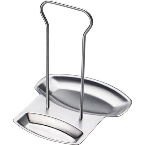 304 Stainless Steel Pot Lid Rack Free Perforated Lid Spoon Storage Lid Rack Kitchen Shelf with Drain Tray Cutting Board Rack