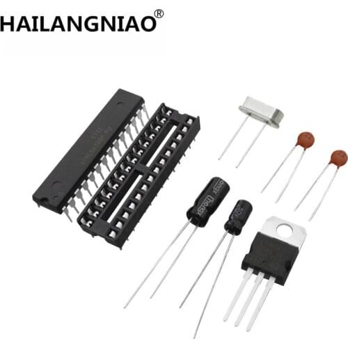 5set ATMEGA328P-PU without-BOOTLOADER + DIP Socket & 16MHz crystal Kit