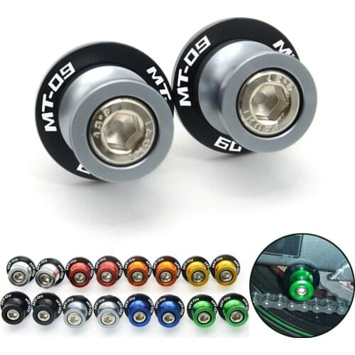 For CNC motorcycle accessories parts for yamaha MT-09 MT09 MT 09 Swingarm Spool Sliders 1 Pair 6mm swing arm Spools Sliders