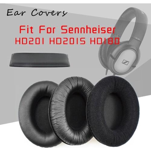 Ear Pads For Sennheiser HD201 HD201S HD180 Headphone Earpads Replacement Headset Ear Pad PU Leather Sponge Foam