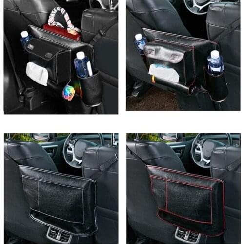 Car Handbag Holder Leather Seat Back Organizer Automobile Seat Clearance Storage Bag for Store Tablet Water Bottle