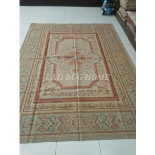 Free shipping 9'x12' French Aubusson woolen rug, Aubusson Carpet, Handmade Carpet, 2015 Christmas gift