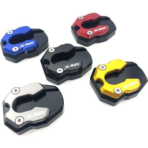Side Stand Enlarger Pad For Yamaha Foot Kickstand Extension Plate For Yamaha Xmax X MAX X-MAX 300 2017 2018 With Logo XMAX