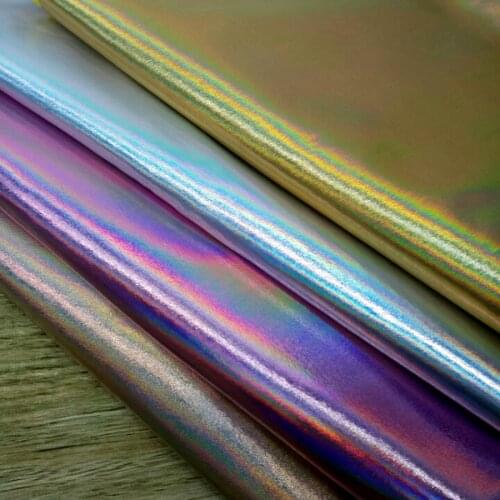 Spandex Lycra Bronzing Fabric Lasering Magic Holographic Color Costume Material DIY Stage Cosplay Doll Dance Dress