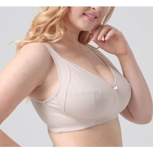 Great mother push up bra full coverage C D DD E F cup lingerie thin soft cotton seamless Quality Elastic plus size 36-50 bh C01
