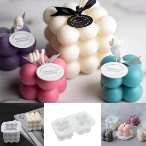 DIY Wax Candle Silicone Mold Aromatherapy Plaster 3D Resin Mold Handmade Candle Soap Mould Kitchen Baking Dessert Mould Tools