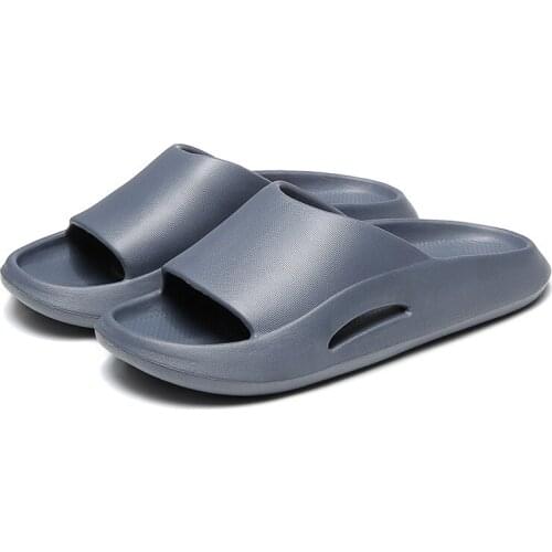 Mens Slippers Home Indoor Couple Bath Mute Thick-Soled Bathroom Non-Slip Female Soft-Soled Sandals Household Funny Flip-Flops