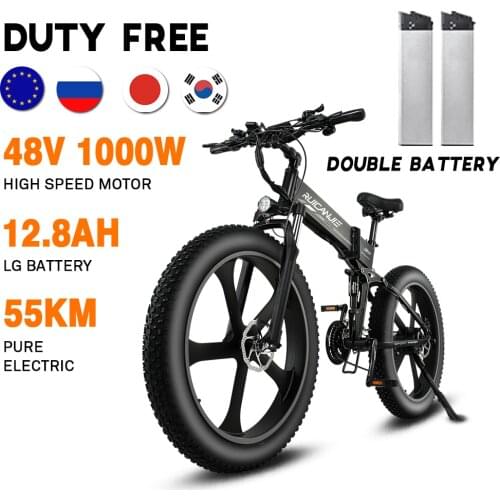 Electric bike 1000W 12.8ah mountain bike 26 inch Folding Electric Bicycle Utility Ebike Beach bike 26"*4.0 Fat Tyre e bike