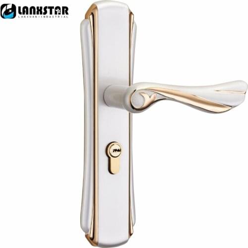 European Simple Fashion Style Silent Handles Design Solid Wood Split Handle Lock